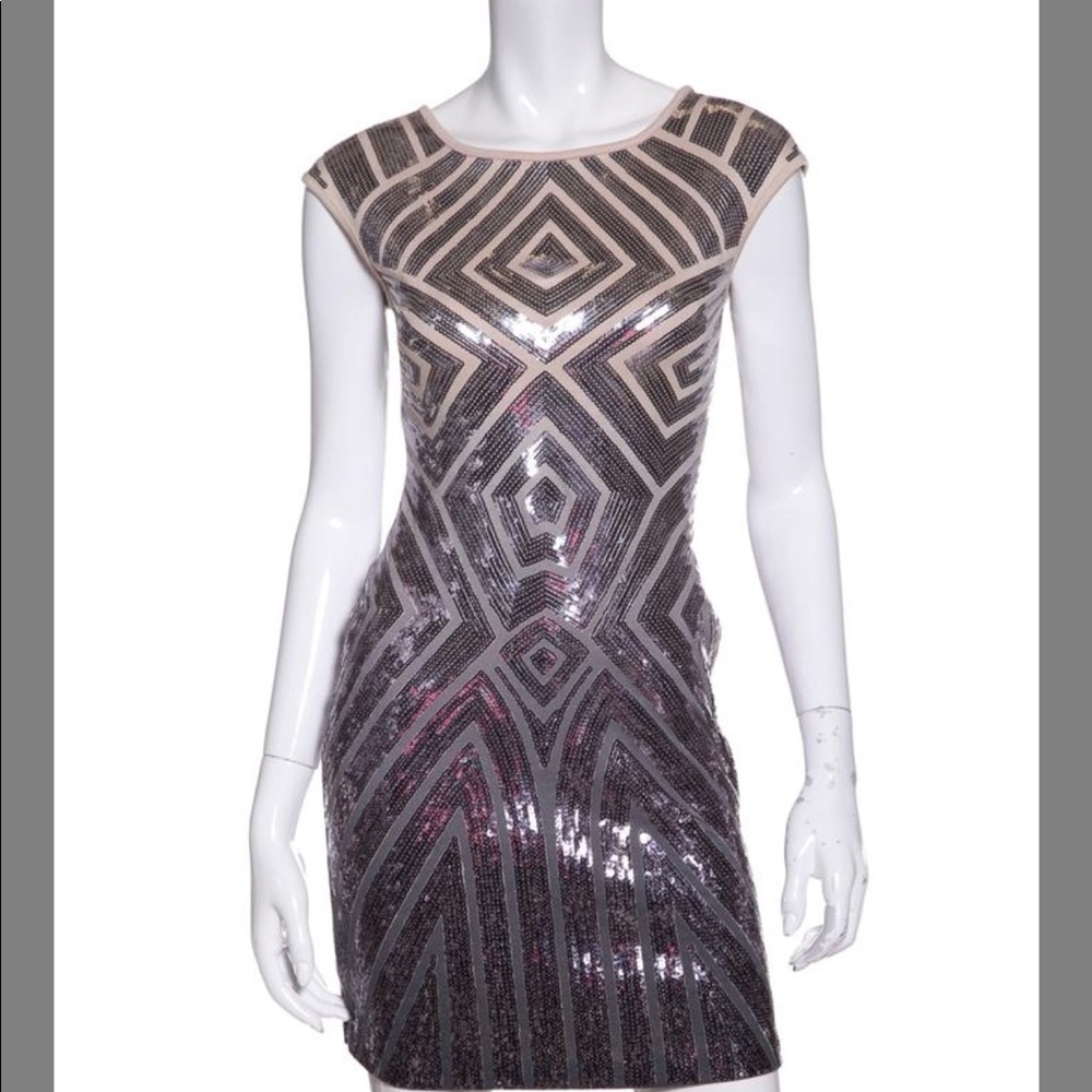 BCBG MAX AZRIA SEQUIN ombré COCKTAIL DRESS